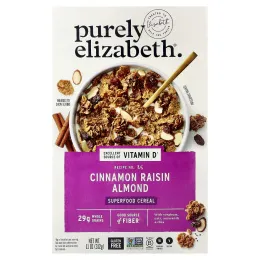 Purely Elizabeth, хлопья с суперфудами, корица, изюм и миндаль, 312 г (11 унций)