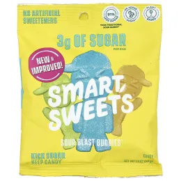 SmartSweets, Sour Blast Buddies, ягоды, голубая малина, лайм, лимон, апельсин, 50 г (1,8 унции)