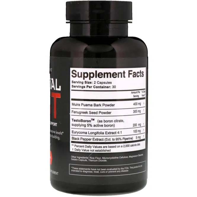FURIOUS FORMULATIONS, Essential Test Natural Testosterone Support, 60 Capsules