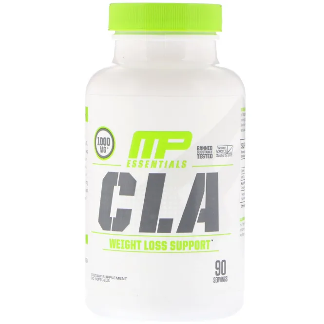 MusclePharm, Essentials, CLA, 1000 мг, 90 мягких таблеток