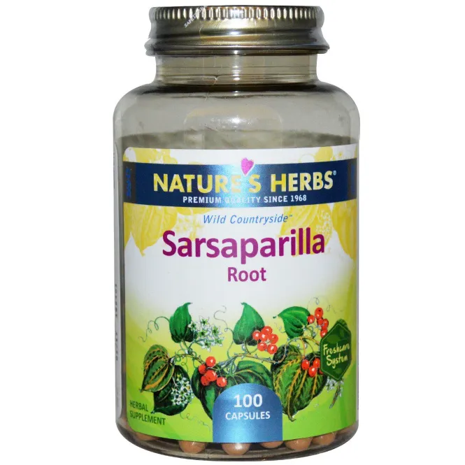 Nature's Herbs, Корень сассапарили, 100 капсул