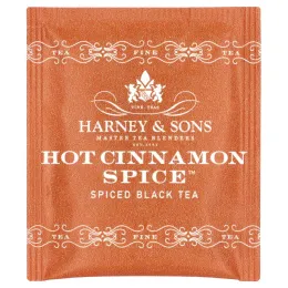 Harney & Sons, Пряный черный чай, горячая корица, 50 чайных пакетиков, 90 г (3,17 унции)