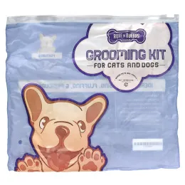 Ruff 'N Ruffus, Набор для ухода за кошками и собаками, щетка-щетка и кусачки для ногтей, фиолетовый, 1 щетка, 1 кусачки для ногтей