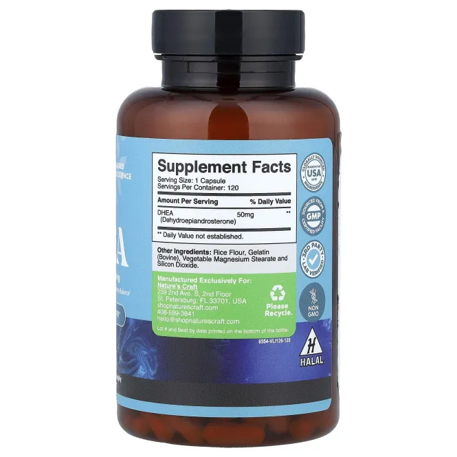 Nature's Craft, ДГЭА, 50 мг, 120 капсул