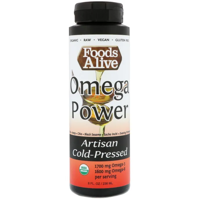 Foods Alive, Ремесленное холодного отжима, Сила Омега, 236 мл