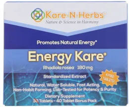 Kare n Herbs, Энергетическая добавка Energy Kare, 40 таблеток