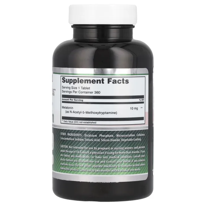 Amazing Nutrition, Мелатонин, 10 мг, 360 таблеток