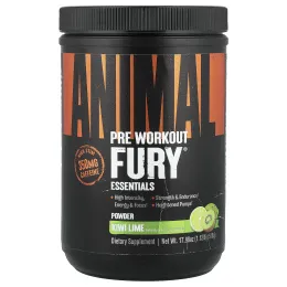Animal, Fury® Essentials, предтренировочный комплекс, киви и лайм, 510 г (17,98 унции)