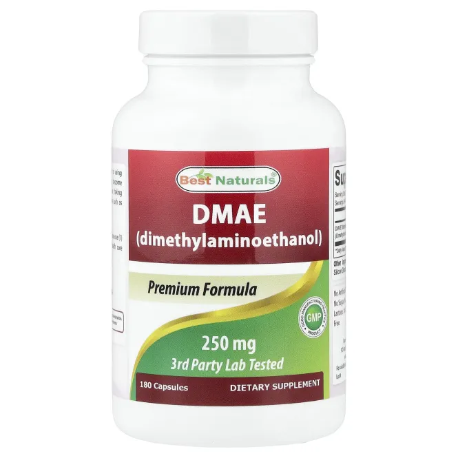 Best Naturals, ДМАЭ, 250 мг, 180 капсул