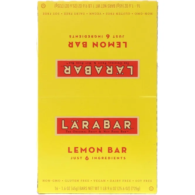 Larabar, Лимонный батончик, 16 батончиков, 1,6 унции (45 г) каждый