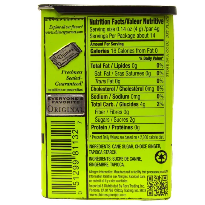 Chimes, Ginger Chews, Original, 2 oz.