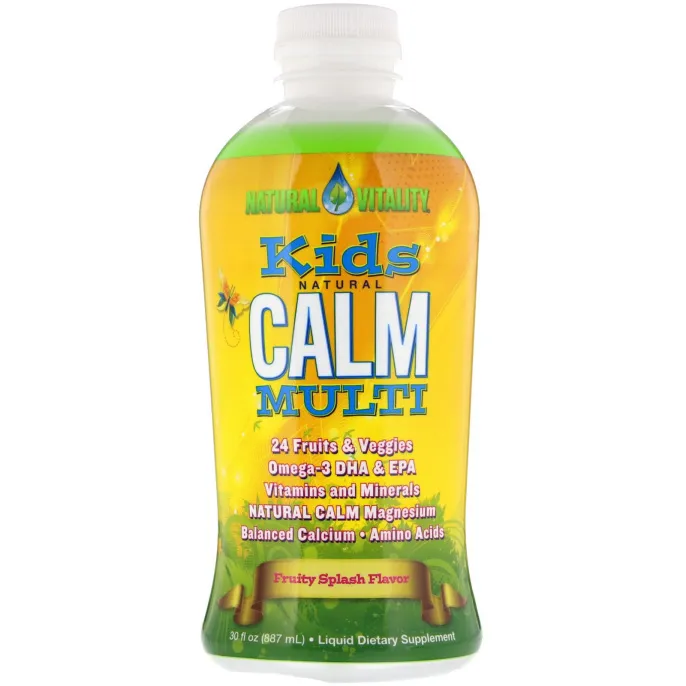 Natural Vitality, Kids Natural Calm Multi, взрыв органических фруктов, 30 жидких унций (887 мл)