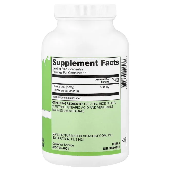 Vitacost, витекс, 300 капсул (400 мг в 1 капсуле)