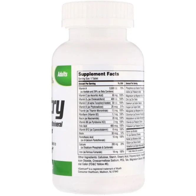 21st Century, Sentry, мультивитаминное и мультиминеральное дополнение, 200 таблеток