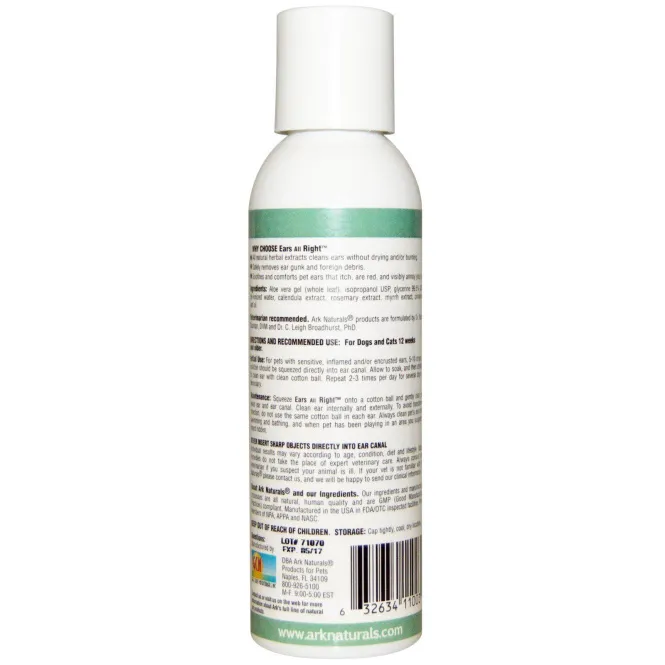 Ark Naturals, Уши в порядке, мягкий лосьон для мытья ушей, 4 жидких унции (118.3 мл)