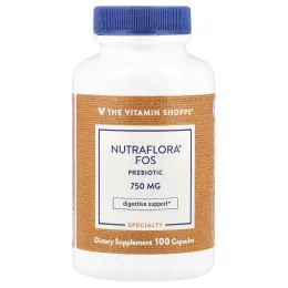 The Vitamin Shoppe, NutraFlora®, пробиотик с ФОС, 750 мг, 100 капсул