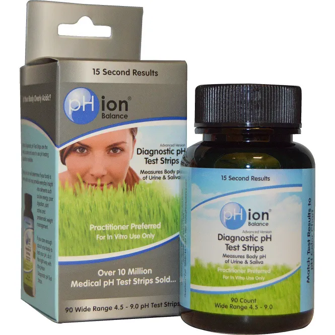 pHion Balance, Диагностический тест рН, широкий диапазон 4,5-9,0, 90 тест-полосок