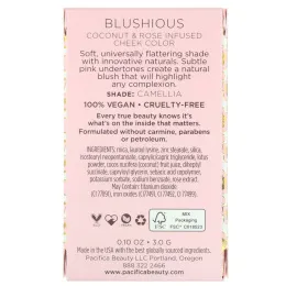 Pacifica, Blushious, Coconut & Rose Infused Cheek Color, 0.10 oz (3.0 g)