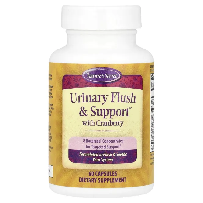 Nature's Secret, Поддержка мочевыводящей системы, с клюквой, 60 капсул