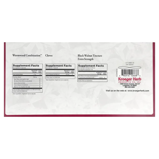 Kroeger Herb Co, Набор "Полынь", 5 флаконов