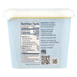 Carrington Farms, Органическое топленое масло с розовой гималайской солью, травяного откорма, 355 мл (12 жидк. унц.)