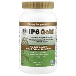 IP-6 International, IP6 Gold, формула для поддержки иммунитета, 120 вегетарианских капсул