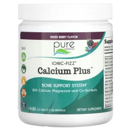 Pure Essence, Ionic-Fizz Calcium Plus Ягодный микс 420 грамм