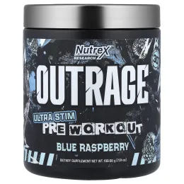 Nutrex Research, Outage, Ultra Stim, предтренировочный комплекс, со вкусом голубой малины, 198,66 г (7,01 унции)