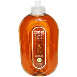 Method, Squirt + Mop, Чистящее средство для половых покрытий из дерева, Миндаль, 25 жидких унций (739 мл)