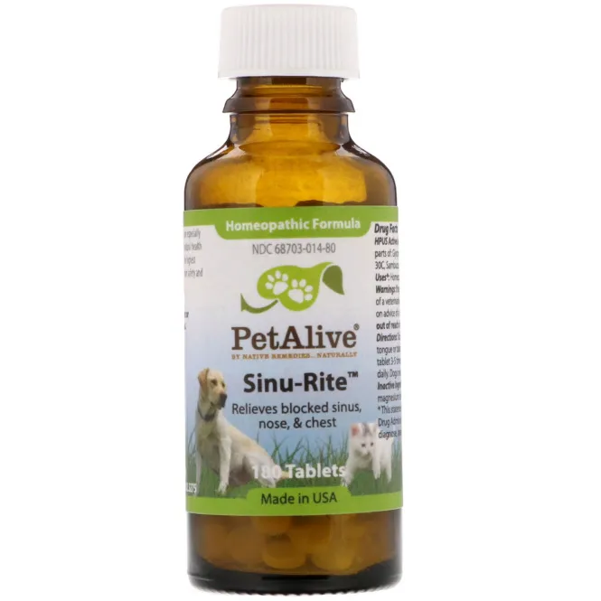 PetAlive, Sinu-Rite, 180 таблеток