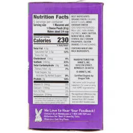 Annie's Homegrown, Organic Microwavable Macaroni & Cheese, White Cheddar , 5 Packets, 2.15 oz (61 g) Each