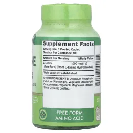 Nature's Truth, L-лизин, 1000 мг, 100 капсул, покрытых оболочкой