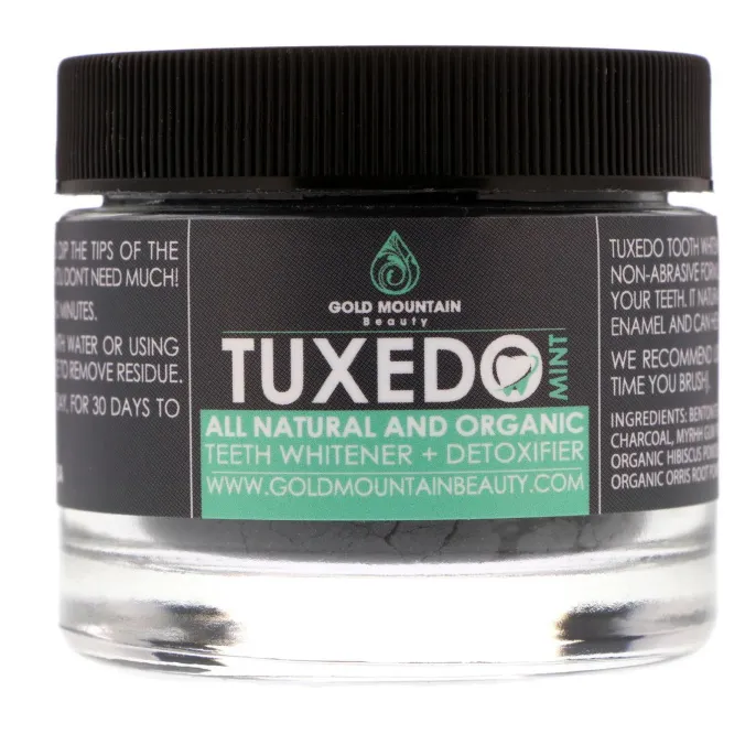 Gold Mountain Beauty, Tuxedo, полностью натуральные и органические отбеливание и детоксикация зубов, Мята, 32 г
