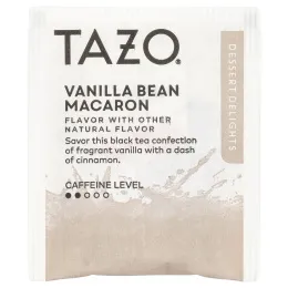 TAZO, Dessert Delights, черный чай, макарон с ванильными стручками, 15 чайных пакетиков, 31,5 г (1,11 унции)