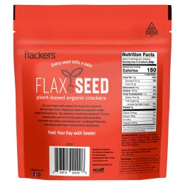 Flackers, крекеры из семян льна, пикантный, 142 г (5 унций)