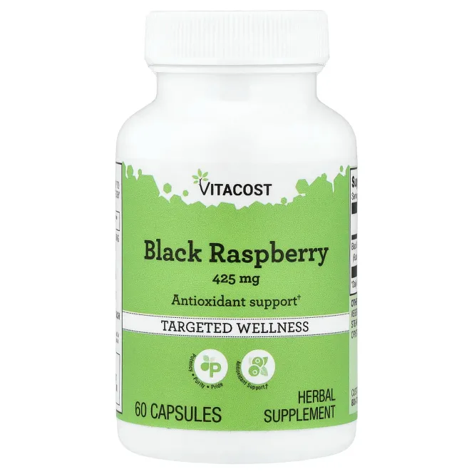 Vitacost, Black Raspberry, 425 mg, 60 Capsules