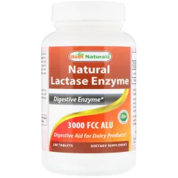 Best Naturals, Natural Lactase Enzyme, 3000 FCC ALU, 180 Tablets