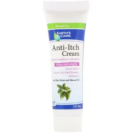 Earth's Care, Крем против зуда с маслом ши и миндальным маслом, спортивный тюбик, 1 унция (28 г)