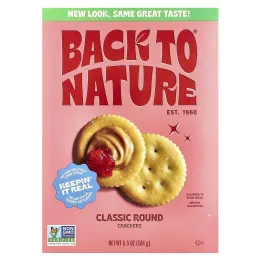 Back to Nature, Крекеры, классические круглые, 184 г (6,5 унции)