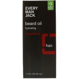 Every Man Jack, Масло для бороды, увлажнение, кедр, 1 ж. унц. (30 мл)