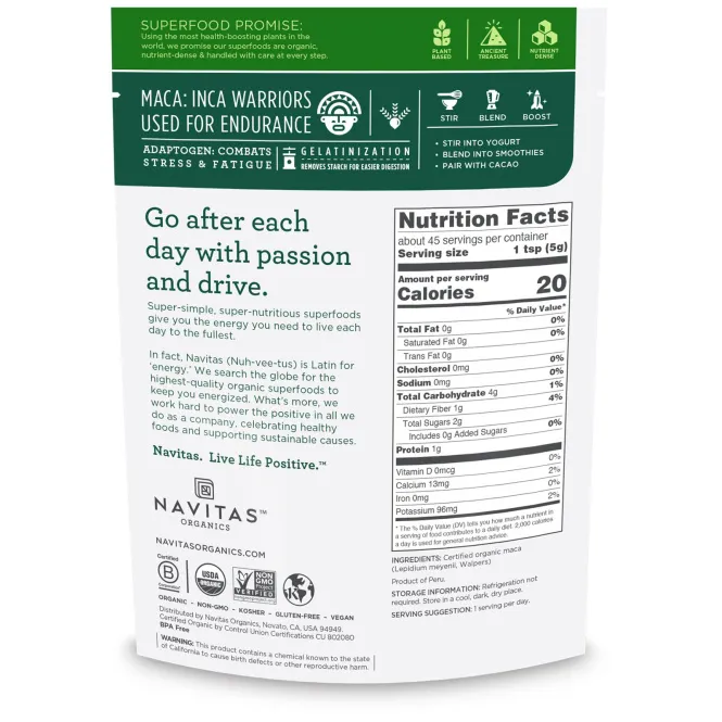 Navitas Organics, Оригинальная желатизированная мака, 227 г