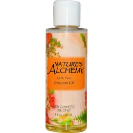 Nature's Alchemy, Кунжутное масло, 4  жидких унции (118 мл)