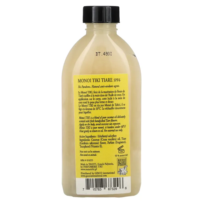 Monoi Tiare Tahiti, Масло для загара с защитным фактором SPF 6, 120 мл