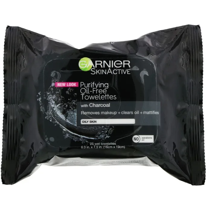 Garnier, SkinActive, очищающие салфетки без масел, 25 влажных салфеток