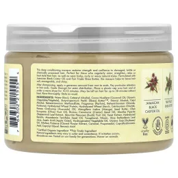 SheaMoisture, ямайское черное касторовое масло, укрепляющая и восстанавливающая маска, 340 мл (12 унции)