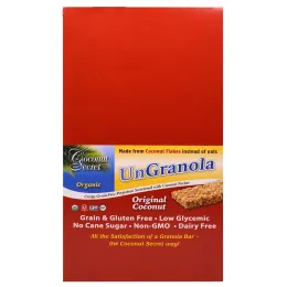 Coconut Secret, Органический Оригинальный Кокосовый Батончик Ungranola, 12 Батончиков, по 1,2 унции (34 г) каждый