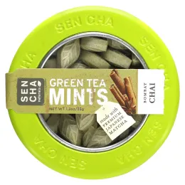 Sencha Naturals, Мятные леденцы со вкусом зеленого чая, бомбейский чай, 1,2 унц. (35 г)