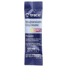 Trace, Порошок глицината магния, ягодный лимонад, 30 пакетиков по 3 г (0,11 унции)