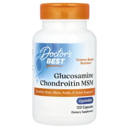 Doctor's Best Glucosamine & Chondroitin with OptiMSM, Глюкозамин и Хондроитин 120 капсул в растительной оболочке