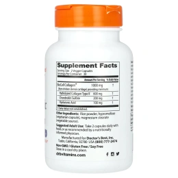 Гиалуроновая кислота и Сульфат Хондроитина Doctor's Best, 60 вегетарианских капсул